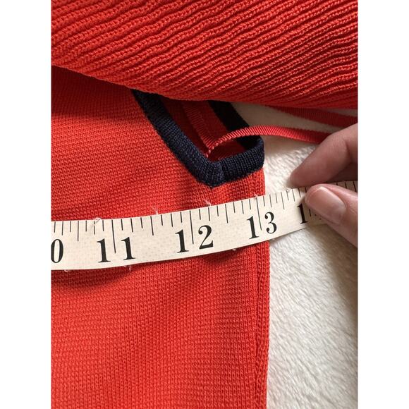 Rebecca Vallance Carpi Off Shoulder Ruffled Stretch Knit Mini Dress Size 0 Red - Picture 12 of 13